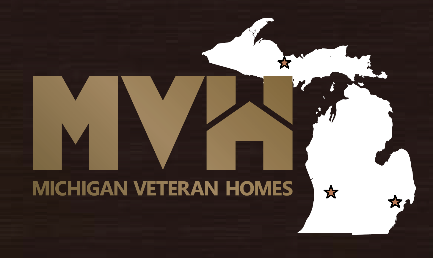 MVH in the foreground with a map of michigan in the background