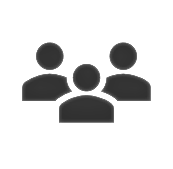 icon of 3 individuals shoulders to head 