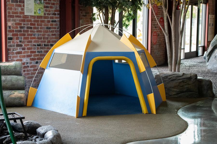 tent in OAC campsite exhibit