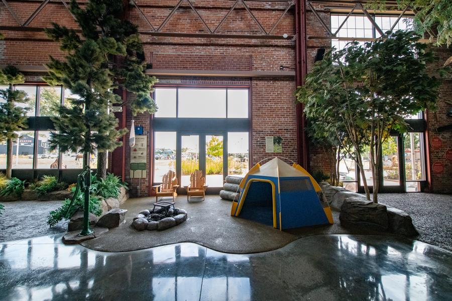 Wide view of OAC campsite exhibit