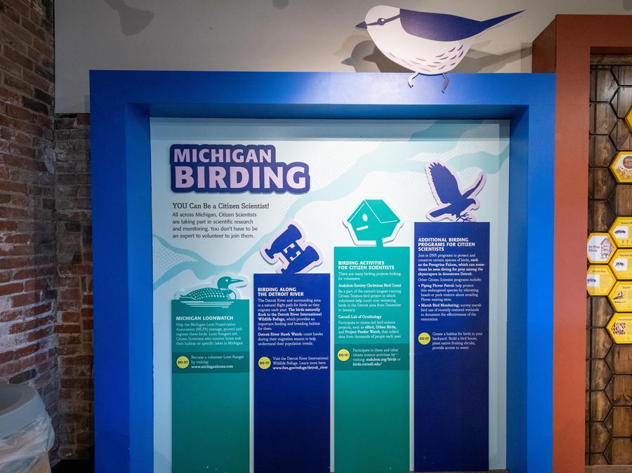Sign about Michigan birding