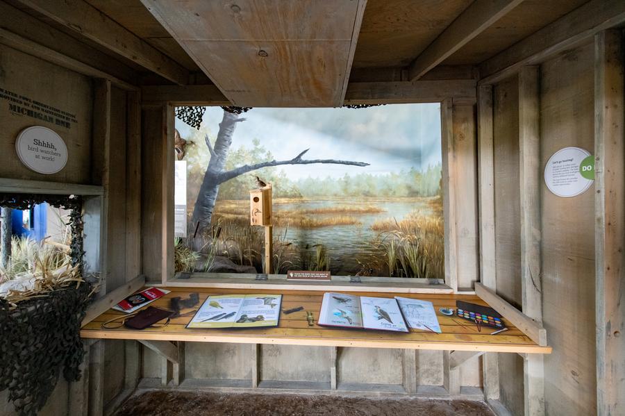 interior of OAC duck blind
