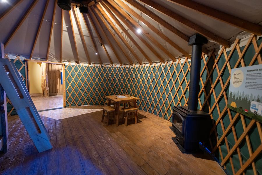interior view of OAC yurt