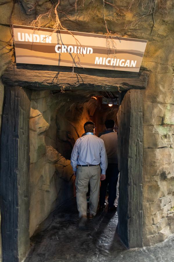 Entrance to Undergound Michigan mine exhibit at the OAC