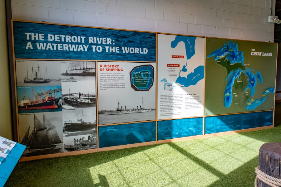 display about the Detroit River