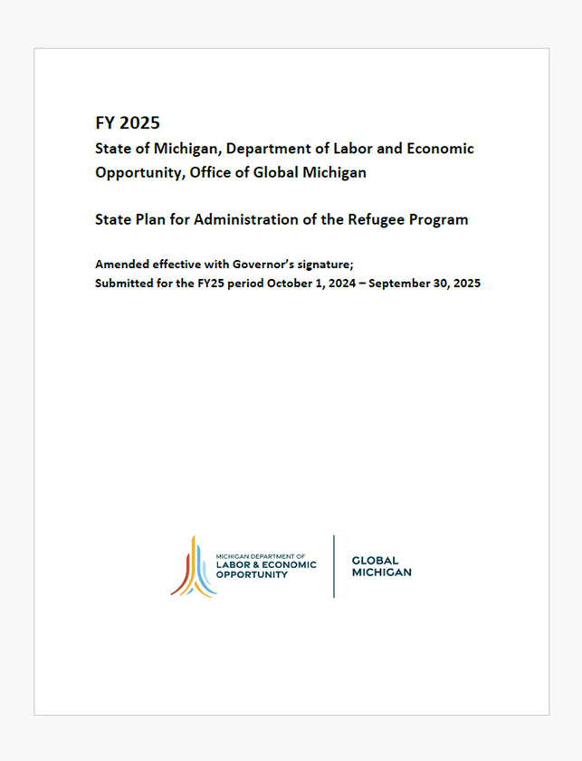 FY25 Refugee State Plan Report Cover Thumbnail