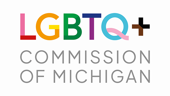 LGBTQ+ logo with colorful letters and +