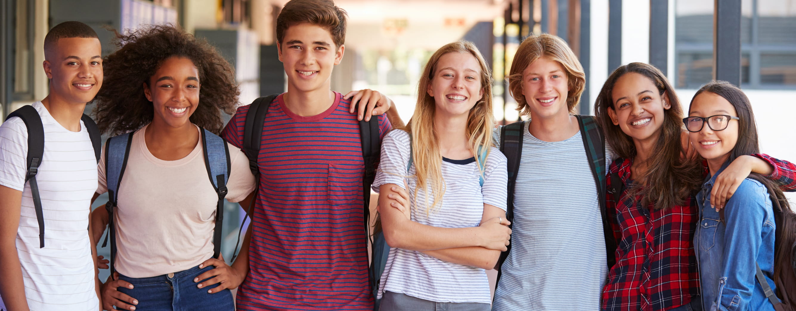Diverse Teens at school
