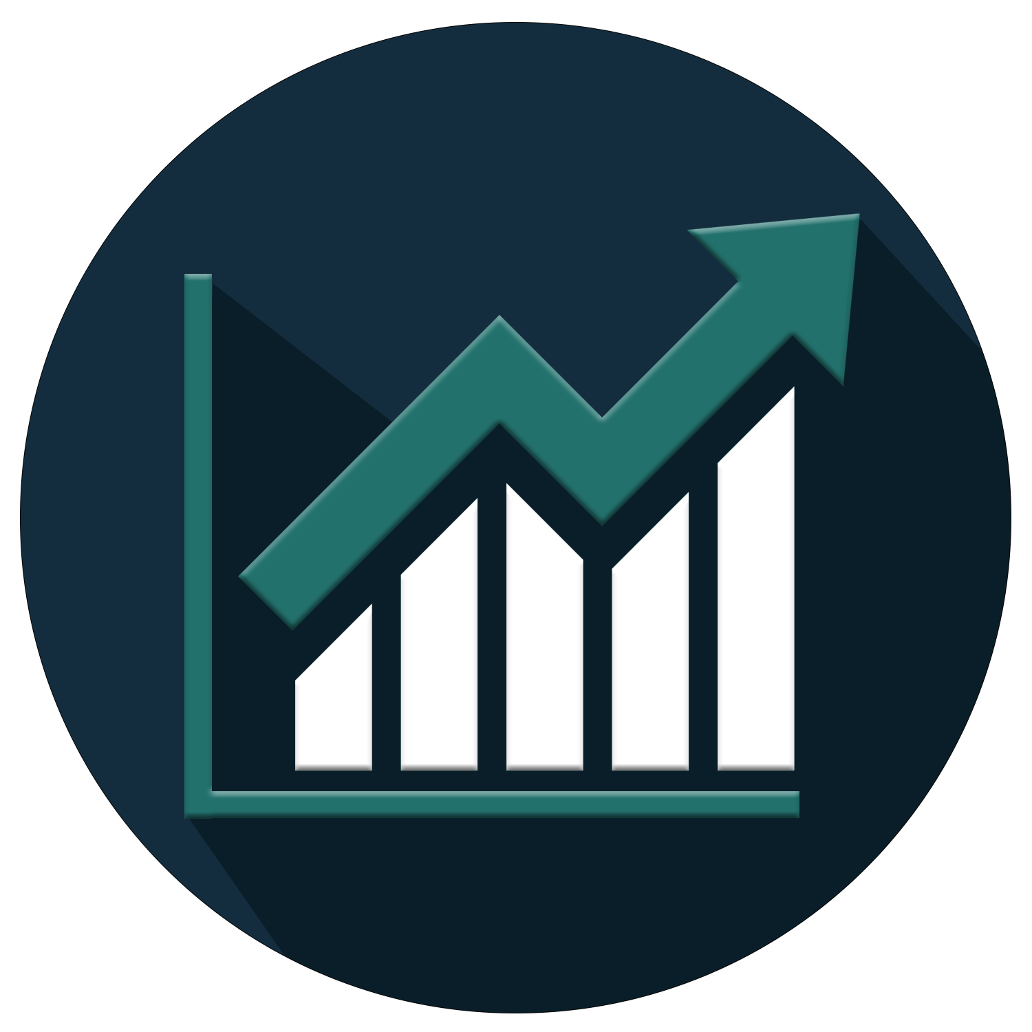 OK2SAY Statistics Icon - graph of numbers going up