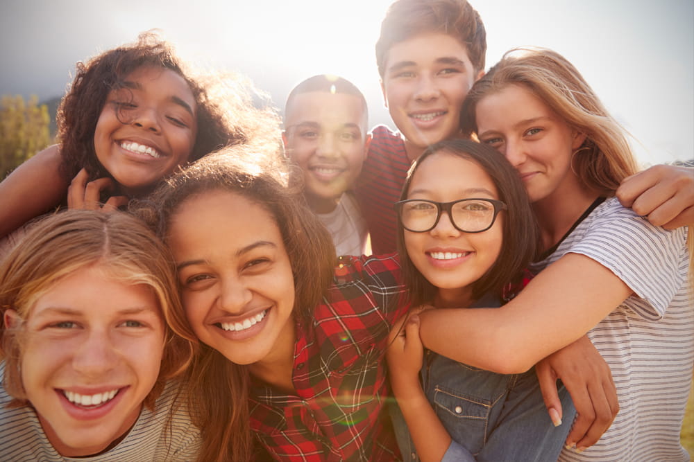 Students smiling