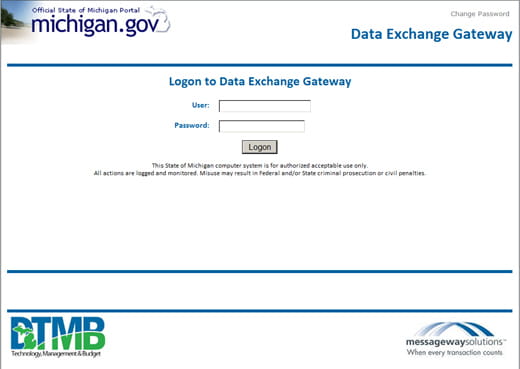 DEG login example