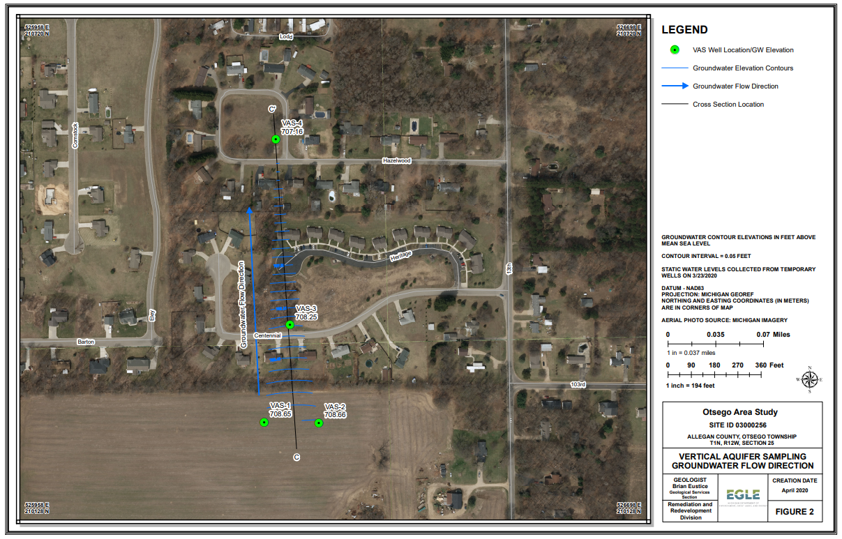 Figure 10 Otsego Area Road Sampling PFOS Results