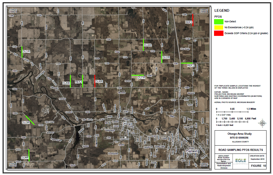 Figure 16: Historical Black Liquor Roadways (PFOS)