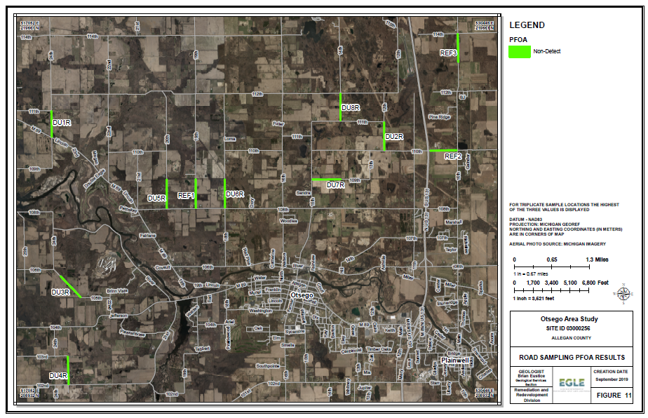 Figure 17: Historical Black Liquor Roadways (PFOA)