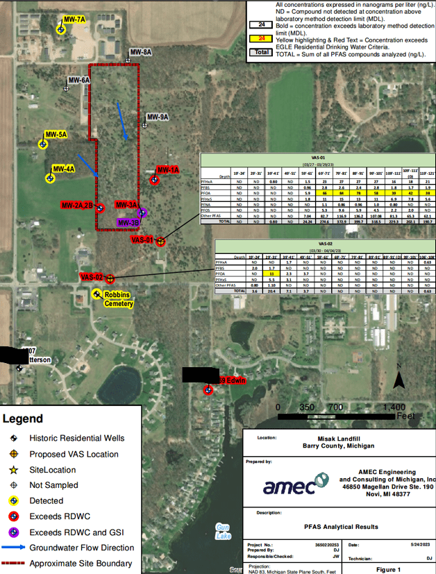 Misak Landfill map