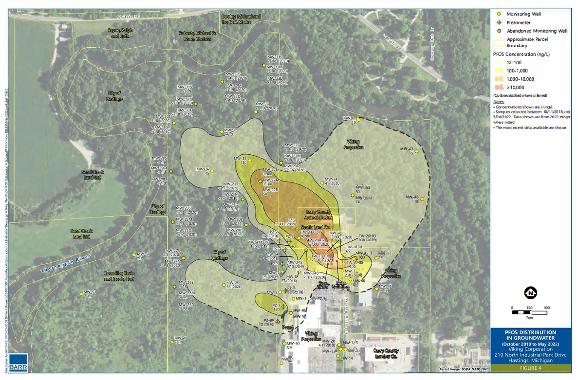 Viking Corp PFOS Plume Map