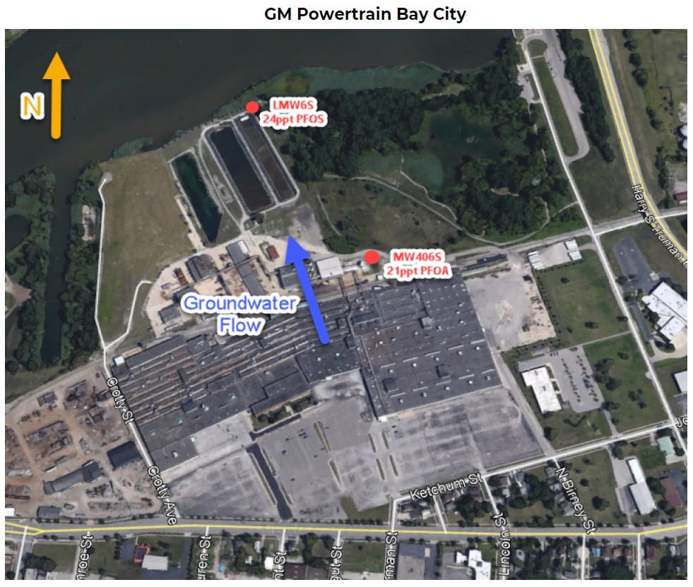 GM Powertrain Bay City Map