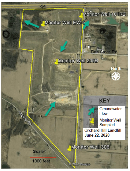 Orchard Hill Landfill Map