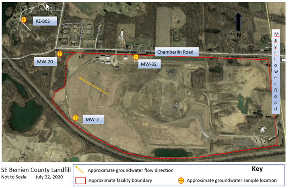 SE Berrien County Landfill Map