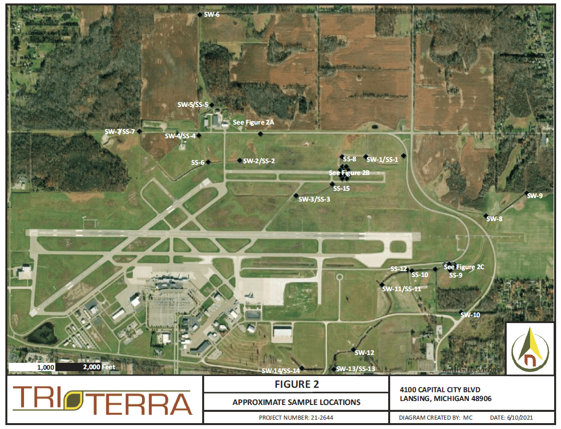 Capital Region International Airport Sample Locations Map
