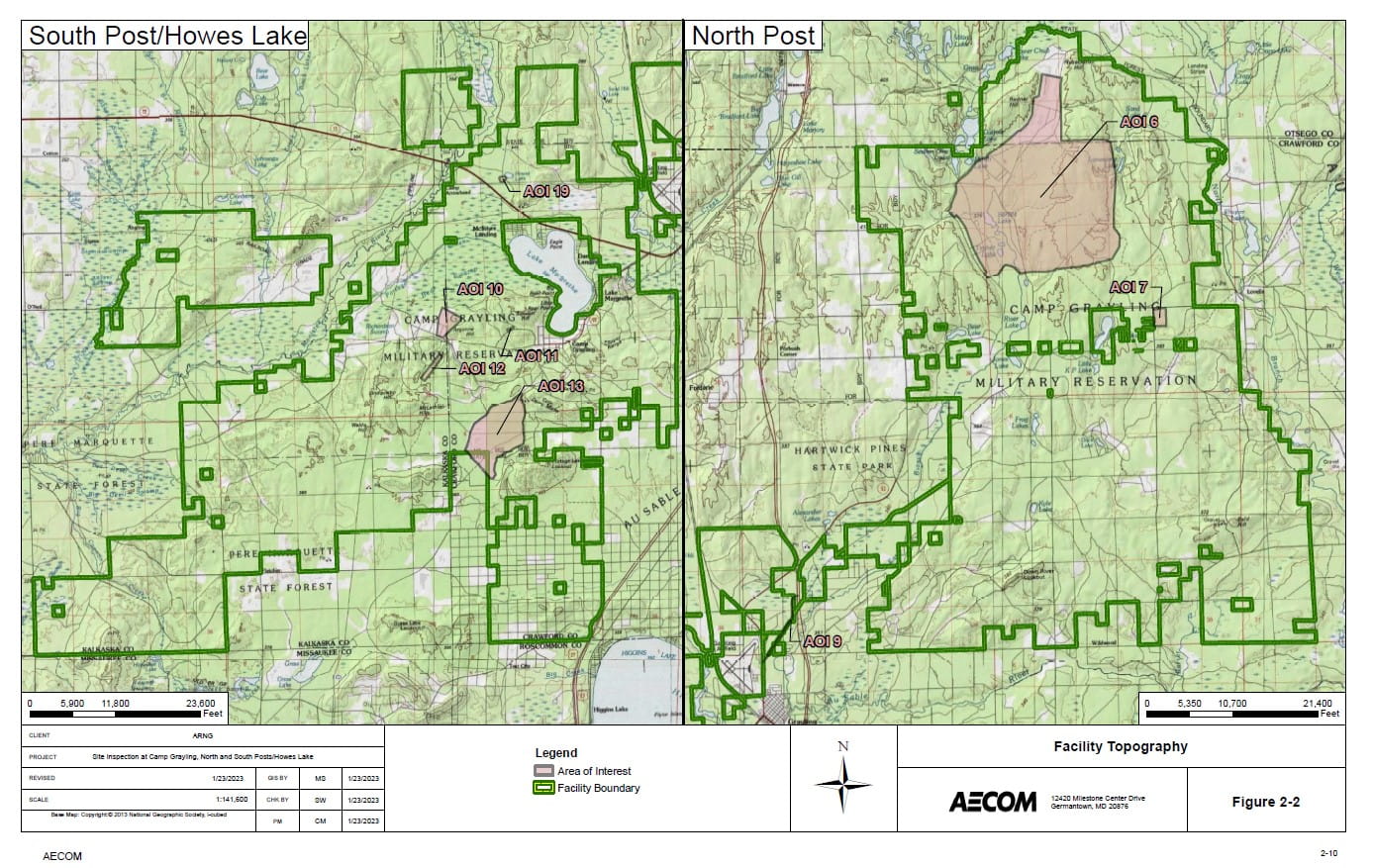 North Post/South Post of Camp Grayling Map Preview