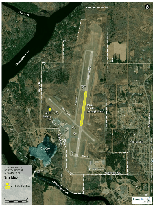 Ford Airport-Iron Mountain Map