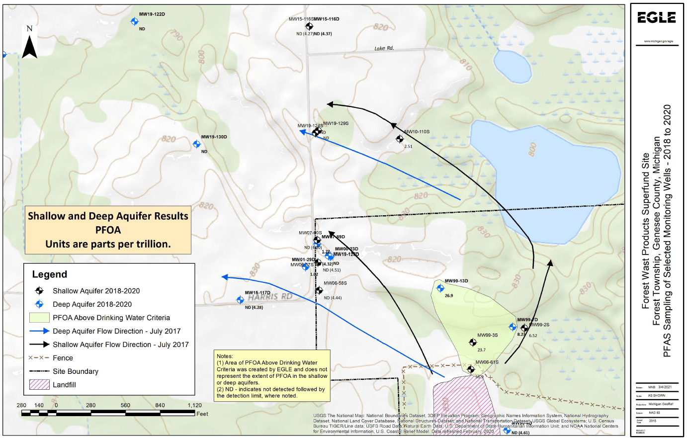 Forest Waste Superfund Site Detail Map