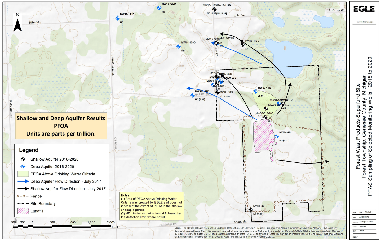 Forest Waste Superfund Site Overview Map