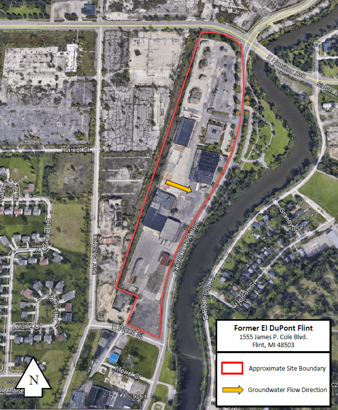 Former EI DuPont Flint map