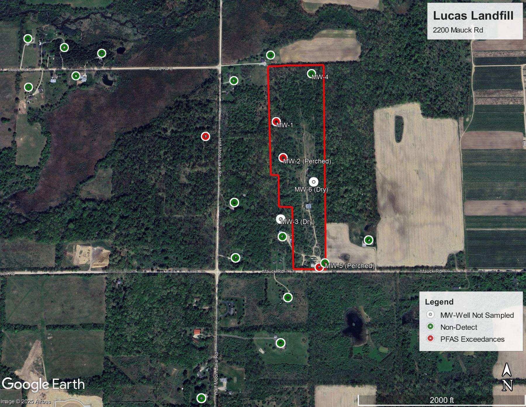 Lucas Landfill Site Map Preview