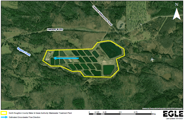 North Houghton County Water and Sewer Authority Wastewater Treatment Plant map
