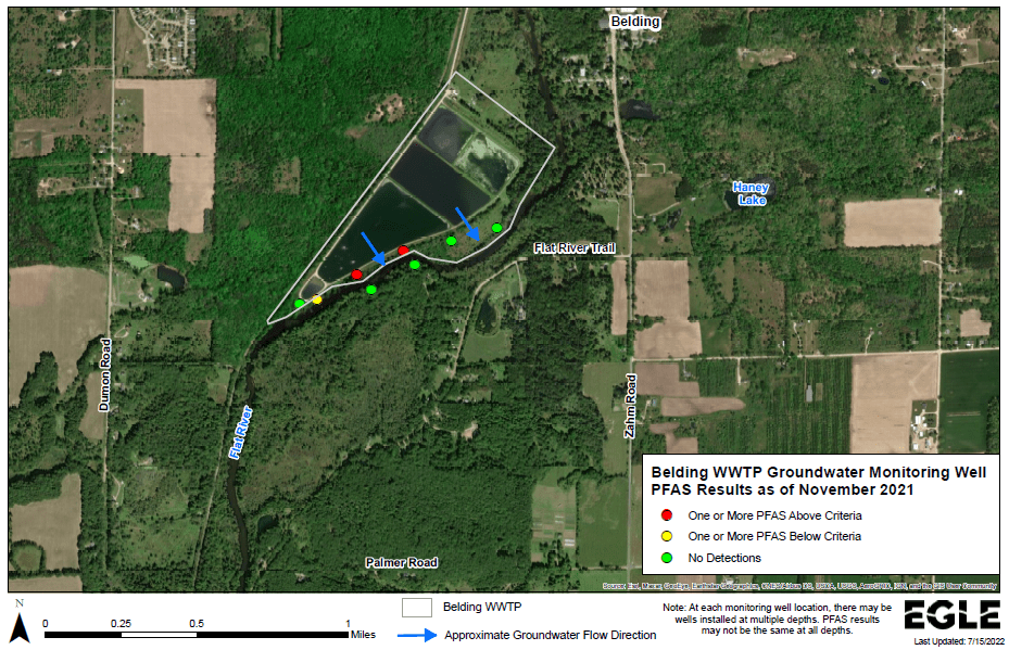 Belding Wastewater Treatment Plant Map