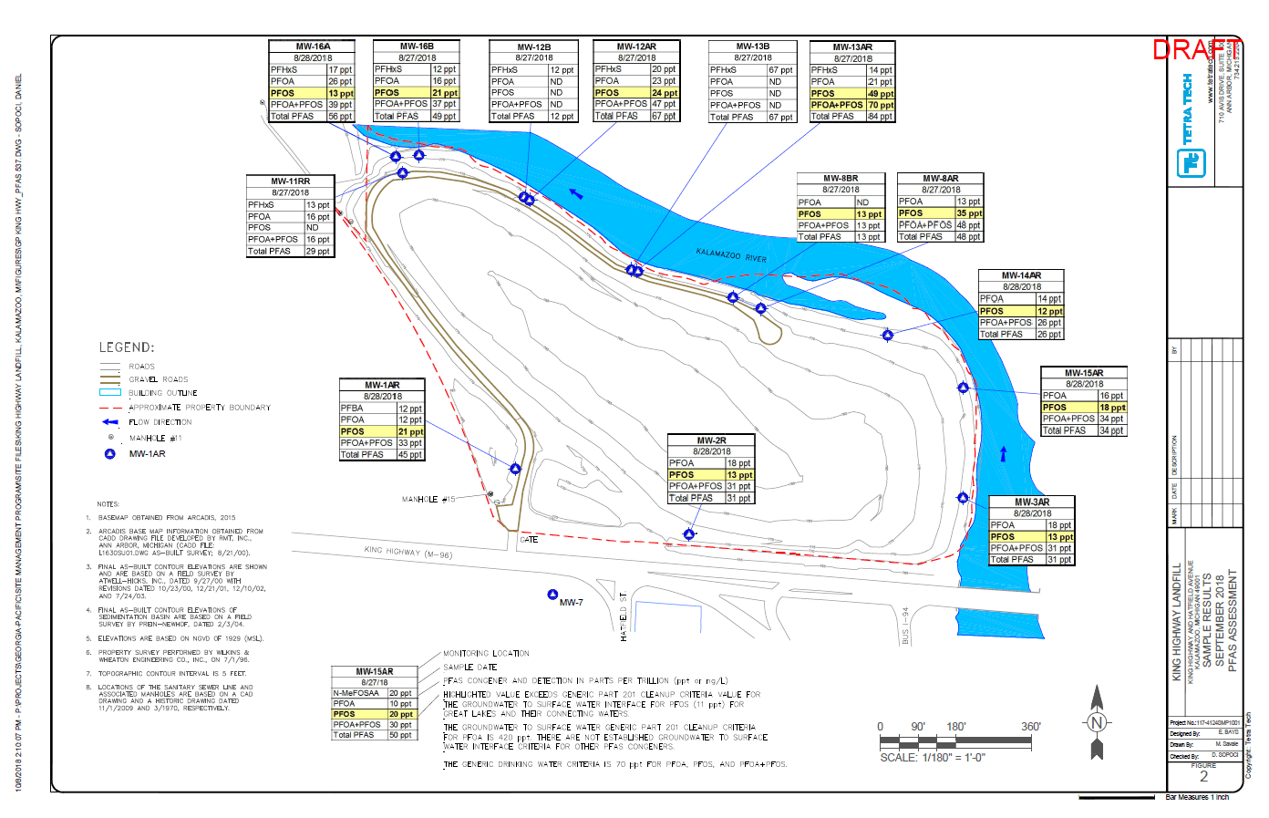Allied Paper, Inc. Portage Creek Kalamazoo River Superfund Site, King Highway Landfill (OU3) Map