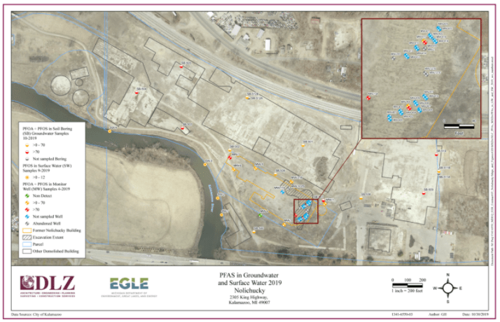 PFAS in Groundwater and Surface Water 2019 - Nolichucky