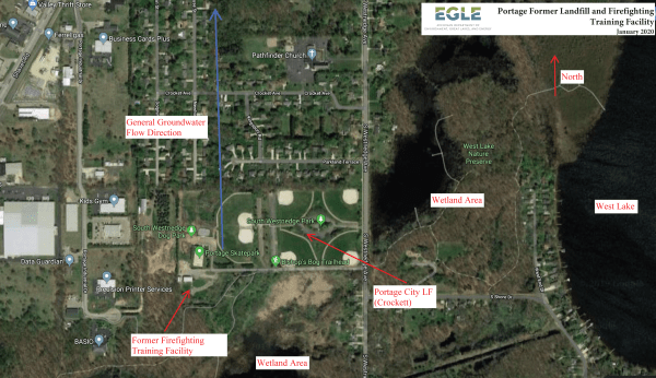 Portage Firefighting Facility Area Map January 2020