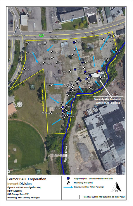 BASF Corporation - Inmont Division PFAS Investigation Map