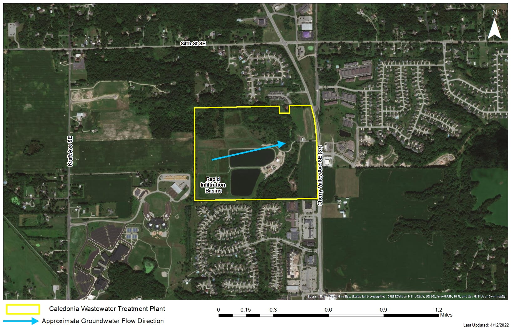 Caledonia WWTP map