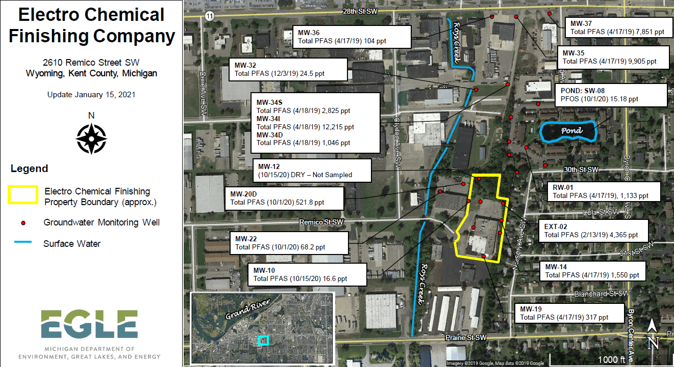 Electro Chemical Finishing Company Remico - Map Updated June