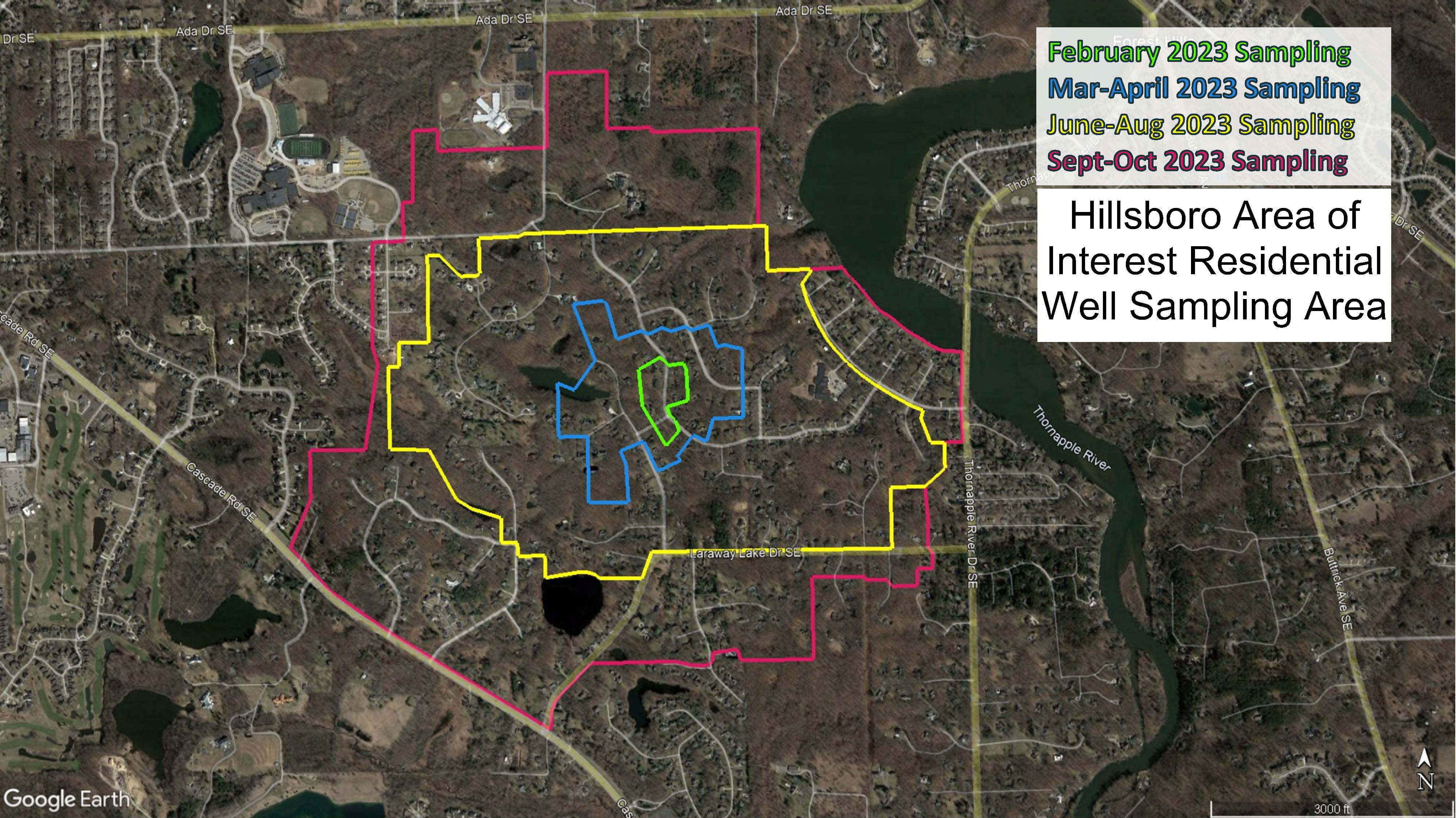 Hillsboro Area of Interest Residential Well Sampling Area