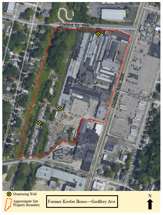 Former Keeler Brass - Godfrey Ave Map