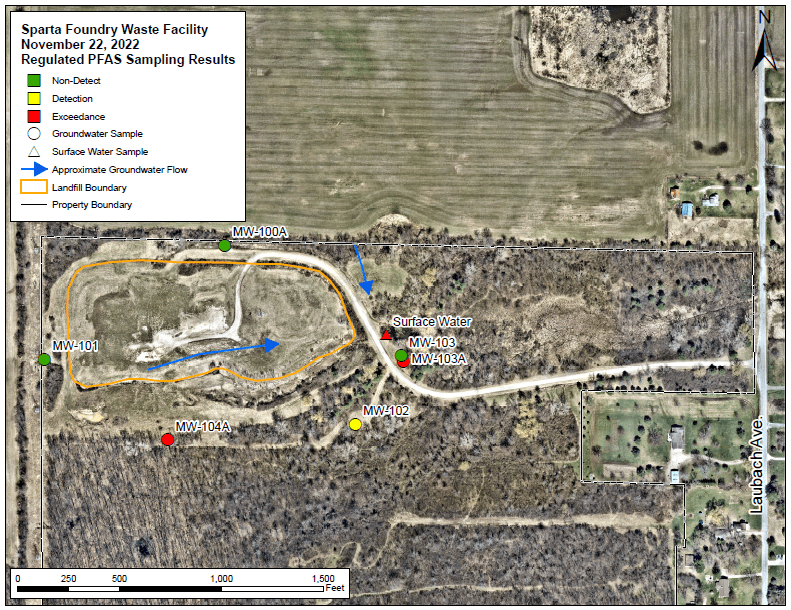 Sparta Foundry Waste Facility map