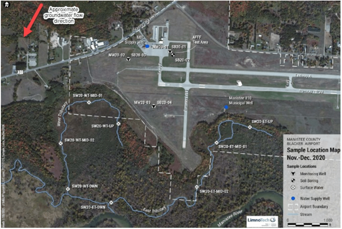 Manistee Blacker Airport map