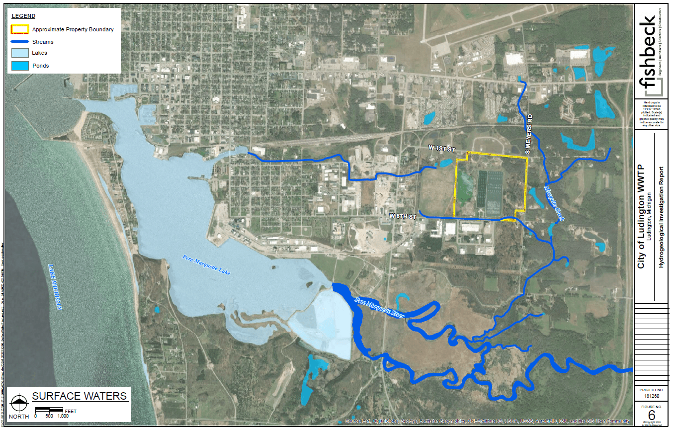 Ludington Wastewater Treatment Plant Map