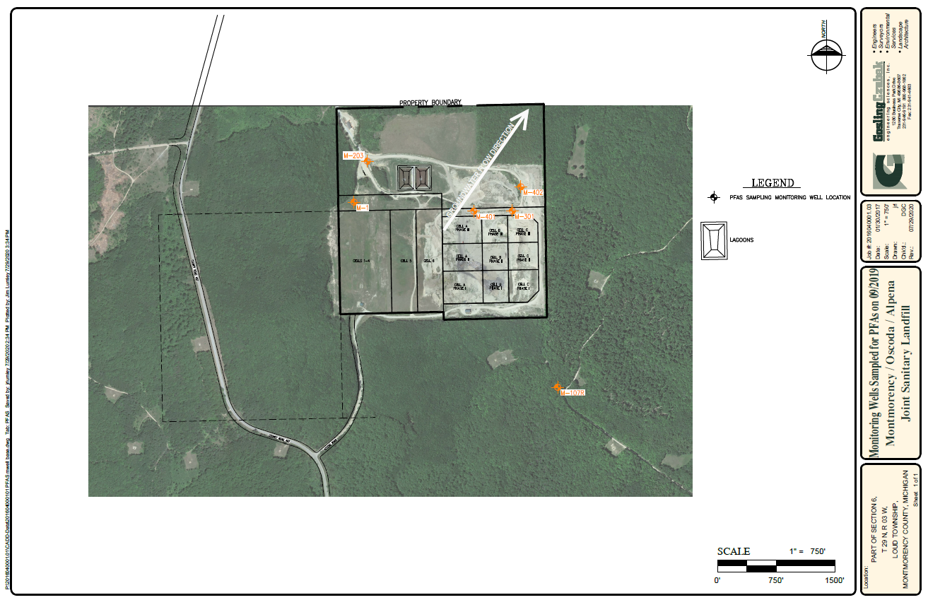 Montmorency-Oscoda-Alpena Landfill Map