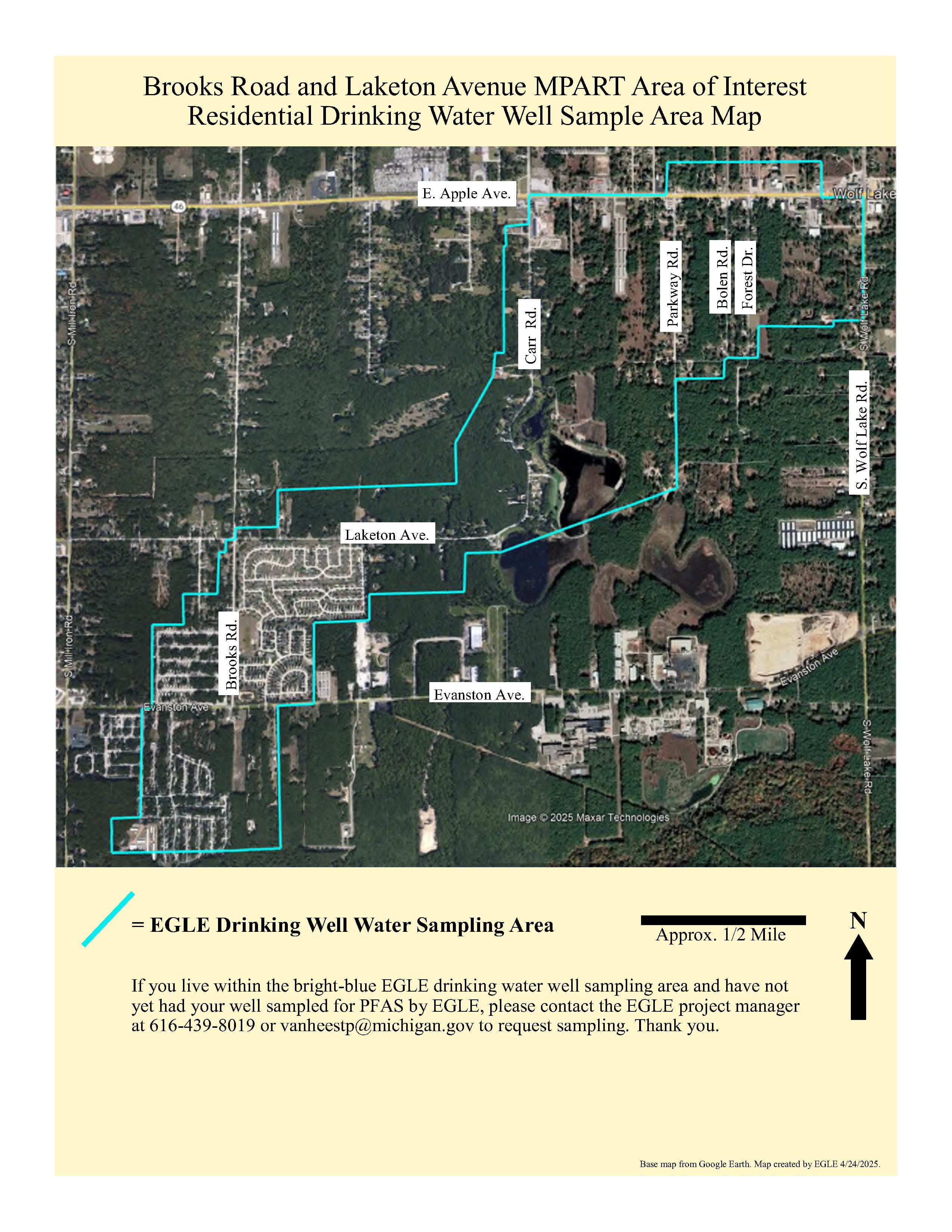 Brooks Road and Laketon Avenue Map