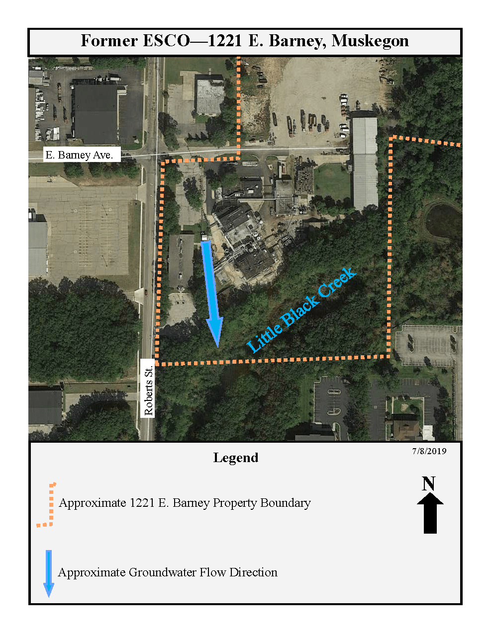 Former ESCO - 1221 E Barney Map
