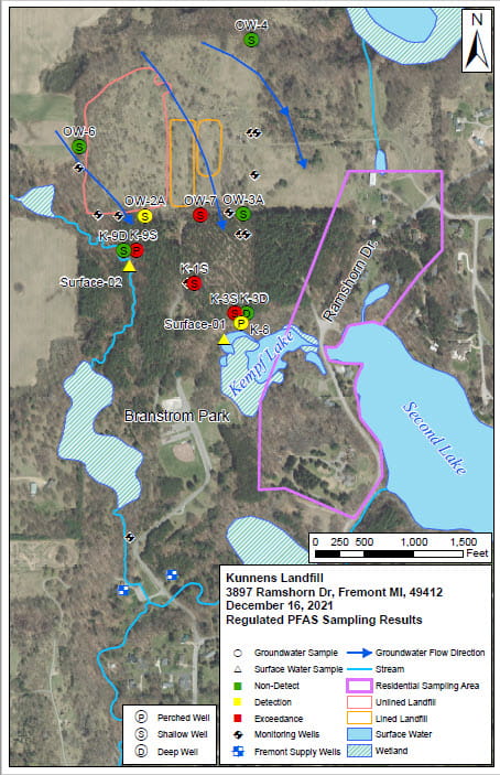 Map of Kunnen PFAS site