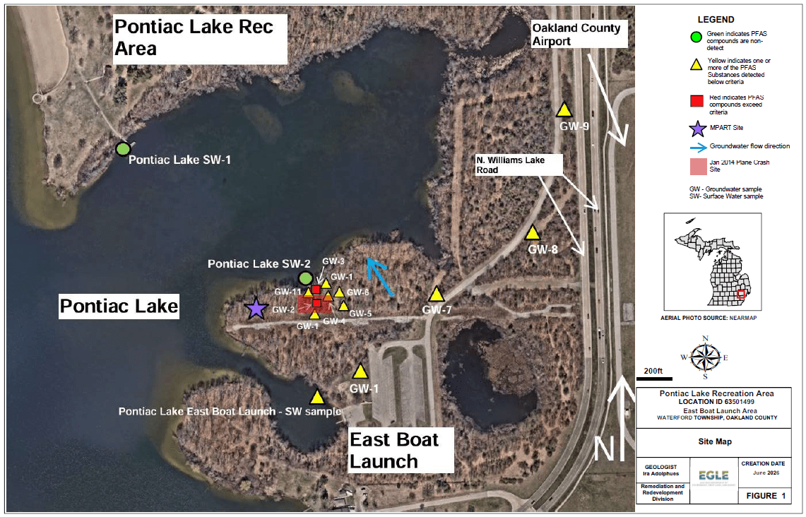 Pontiac Lake State Recreation Area map