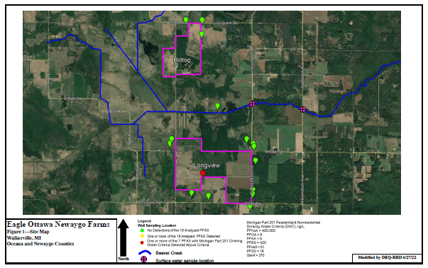 Eagle Ottawa-Newaygo Farms map