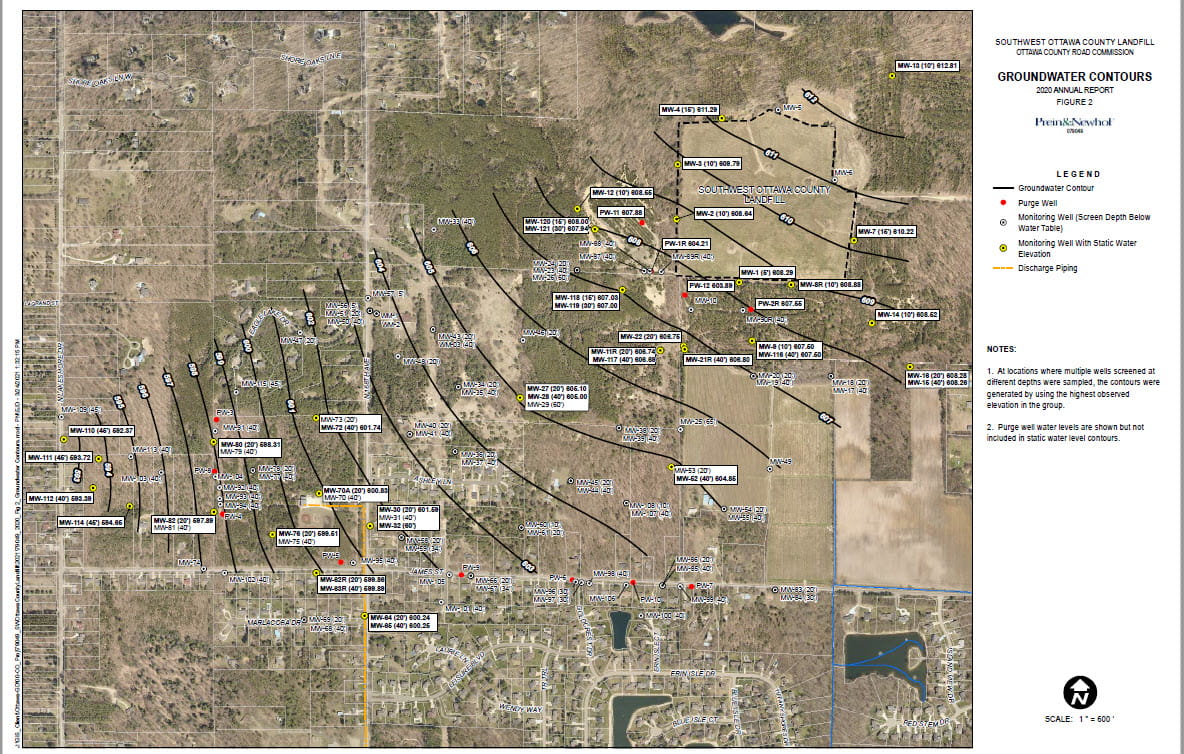 Map of SW Ottawa County Landfill Figures 2